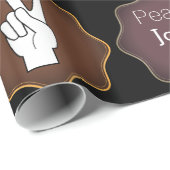 Papier Cadeau "Ayez un Noël Super" (Coin rond)