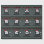 Papier Cadeau Ayez Un Noir Noir Grim Reaper Père Noël (Plat)