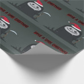 Papier Cadeau Ayez Un Noir Noir Grim Reaper Père Noël (Coin)