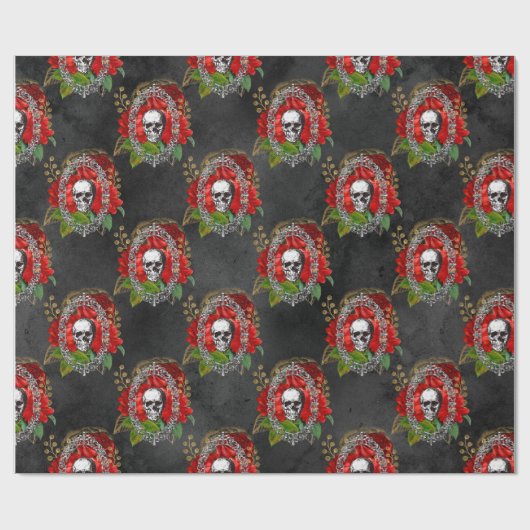 Papier Cadeau Ayez un petit Noël gothique (Plat)