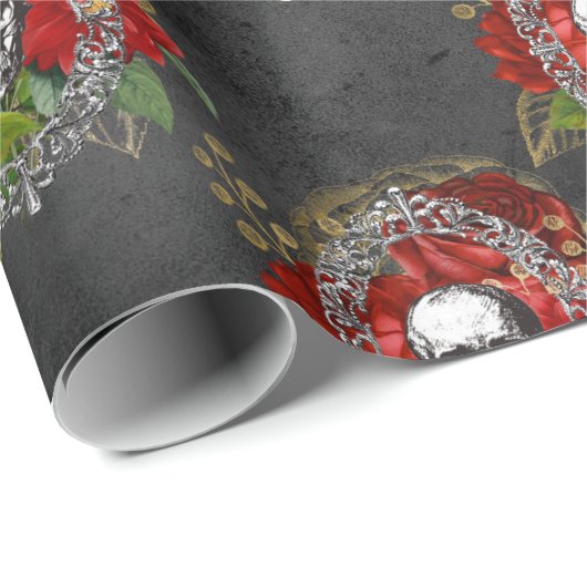 Papier Cadeau Ayez un petit Noël gothique (Coin rond)