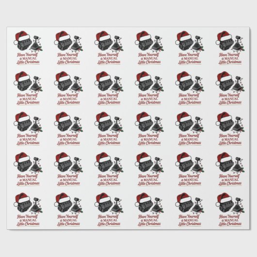 Papier Cadeau Ayez un petit Noël manuel (Plat)