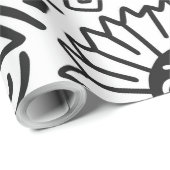 Papier Cadeau Aztec Art - Motif Lizard (Coin rond)