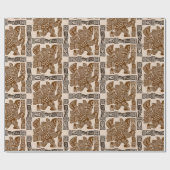 Papier Cadeau Aztec Eagle Guerrier Tribal Art antique (Plat)