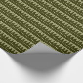 Papier Cadeau Aztec - Khaki et Olive foncé (Coin)