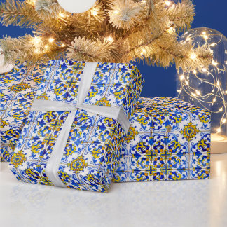 Papier Cadeau azulejos Carreaux céramiques