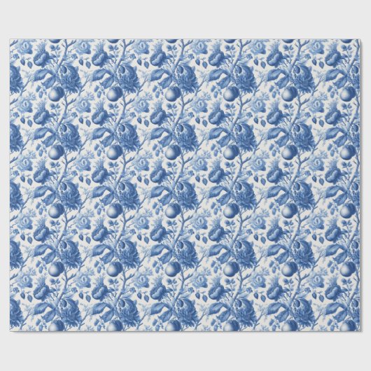 Papier Cadeau Azure Blooms Wedding (Plat)