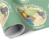 Papier Cadeau Baa, Baa, Black Sheep Anniversaire Collection (Coin rond)