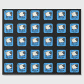 Papier Cadeau Baa-rium Funny Sheep Chimie Pun Dark BG (Plat)