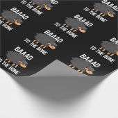 Papier Cadeau Baaad À L'Os Funny Black Sheep Pun Dark BG (Coin)