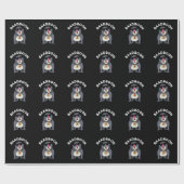 Papier Cadeau Baadboon Funny Bad Baboon Pun Dark BG (Plat)