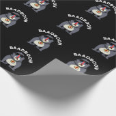 Papier Cadeau Baadboon Funny Bad Baboon Pun Dark BG (Coin)