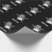 Papier Cadeau Bab-foon Funny Buffon Baboon Pun Dark BG (Coin)
