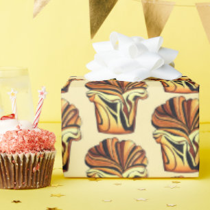 Papier Cadeau Babka Chocolat Pain tranche Pain Pain Pain Boulet 