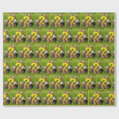 Papier Cadeau Baby African Animals With a Big Number Two (Plat)