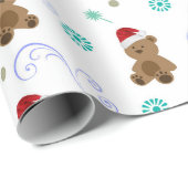 Papier Cadeau Baby Bears Noël (Coin rond)