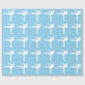 Papier Cadeau Baby Blue Karate (Plat)