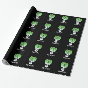Papier Cadeau Baby Bok Choy Funny Veggie Pun Dark BG
