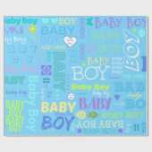 Papier Cadeau Baby Boy (Plat)