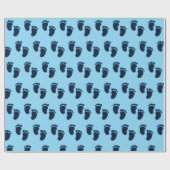 Papier Cadeau Baby Boy Blue Faux Broderie pour imprimer Motif (Plat)