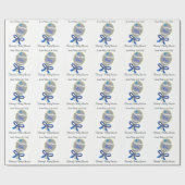 Papier Cadeau Baby Boy Douche Bleu Baby Rattle (Plat)