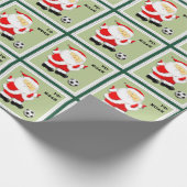 Papier Cadeau Baby Boy First Christmas Soccer Wrapper Paper (Coin)