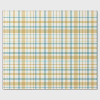 Papier Cadeau Baby Boy Gift Wrap | Blue Gingham Check