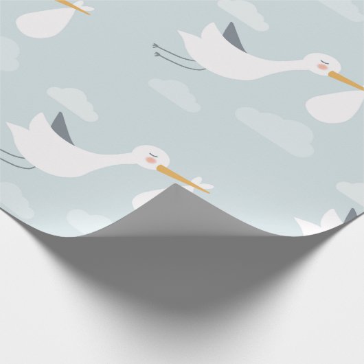 Papier Cadeau Baby Boy Nouveau-né Douche Sralk Bundle de Joy (Coin)