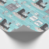 Papier Cadeau Baby Boy Nursery (Coin)