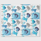 Papier Cadeau Baby Boy Personnalisé (Plat)