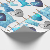 Papier Cadeau Baby Boy Personnalisé (Coin)