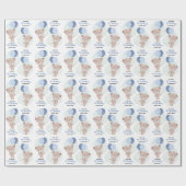 Papier Cadeau Baby Boy Teddy Bear (Plat)