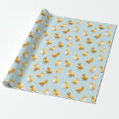 Papier Cadeau Baby Chicks Pattern | Easter Wrapping Paper (Déroulé)