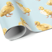 Papier Cadeau Baby Chicks Pattern | Easter Wrapping Paper (Coin rond)