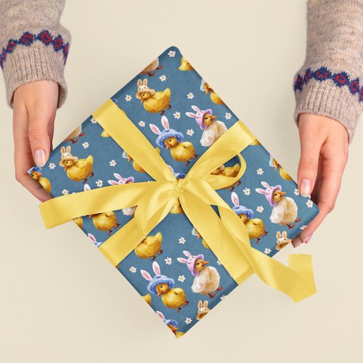 Papier Cadeau Baby Chicks Pattern | Easter Wrapping Paper