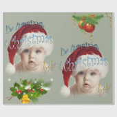 Papier Cadeau Baby de Noël (Plat)