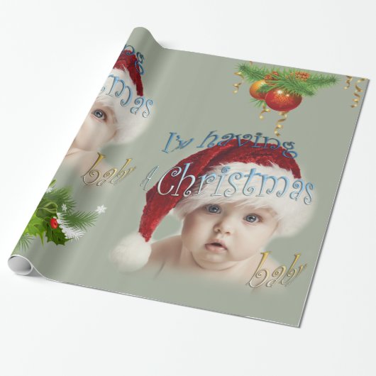 Papier Cadeau Baby de Noël (Déroulé)