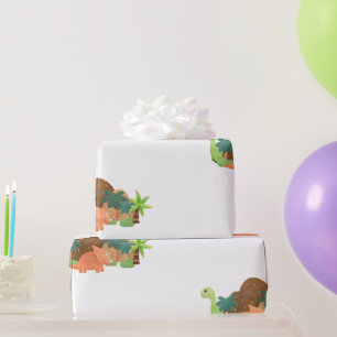 Papier Cadeau Baby Dinosaur fête d'anniversaire