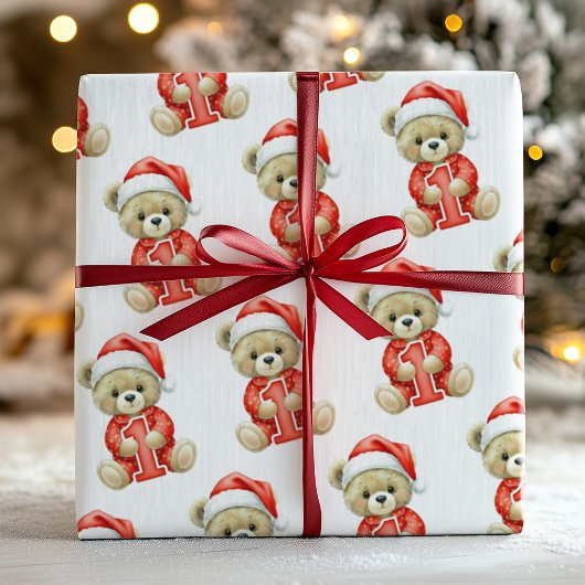 Papier Cadeau Baby First Christmas Wrapping Paper