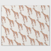 Papier Cadeau Baby Giraffe Motif (Plat)