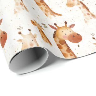 Papier Cadeau Baby Giraffes