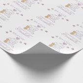 Papier Cadeau Baby Girl Elephant and mignon Balloon Aquarelle (Coin)