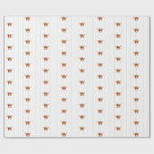 Papier Cadeau Baby Girl Longhorn brûlé orange (Plat)