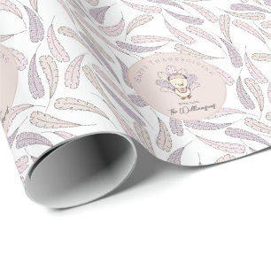 Papier Cadeau Baby Girl Turquie & Bon thanksgiving de plumes