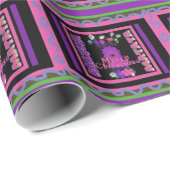 Papier Cadeau Baby pink Beautiful Merry Christmas Hakuna Matata (Coin rond)