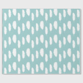 Papier Cadeau Baby shower Aqua White Feathers (Plat)