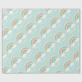 Papier Cadeau Baby shower arc-en-ciel Boho (Plat)