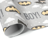 Papier Cadeau Baby shower Batman Super Hero (Coin rond)
