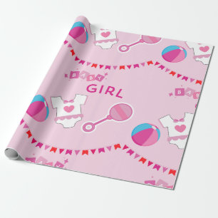 Papier Cadeau Baby shower bébé de charme et nouveau-né