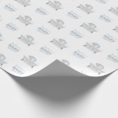 Papier Cadeau Baby shower bébé éléphant bulle garçon de bain (Coin)